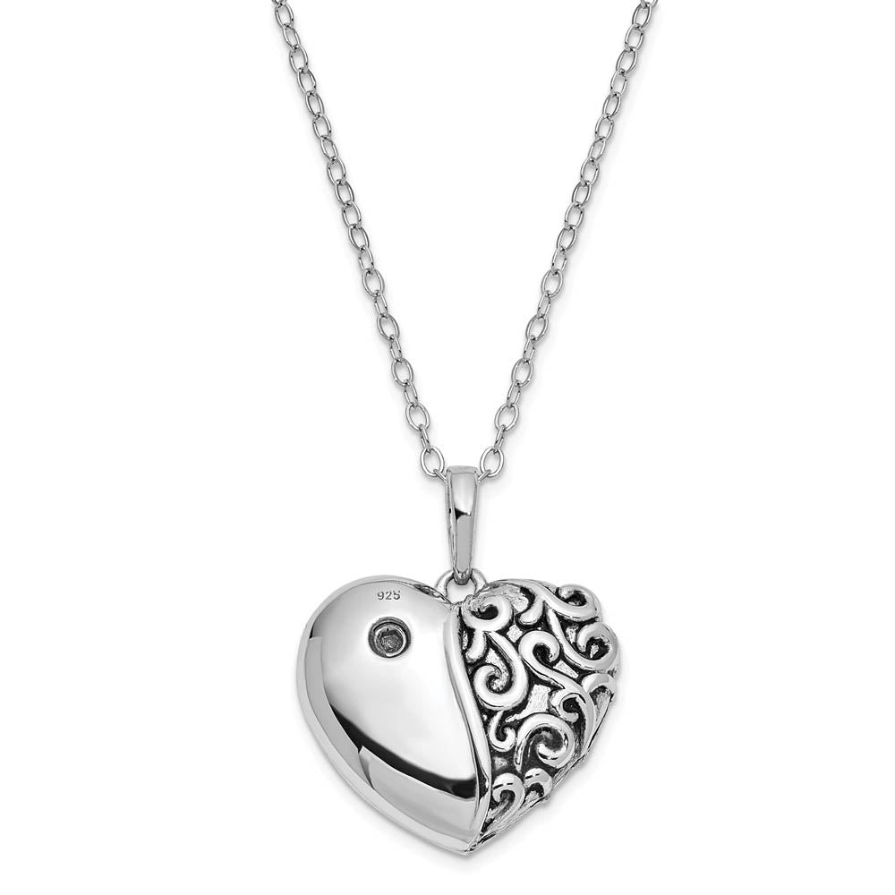 Alternate view of the Antiqued Sterling Silver One More Day Ash Holder Necklace, 18 Inch by The Black Bow Jewelry Co.