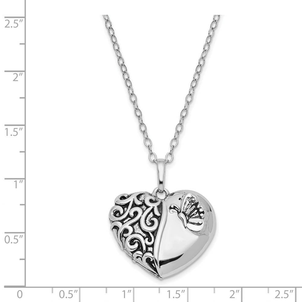 Alternate view of the Antiqued Sterling Silver One More Day Ash Holder Necklace, 18 Inch by The Black Bow Jewelry Co.