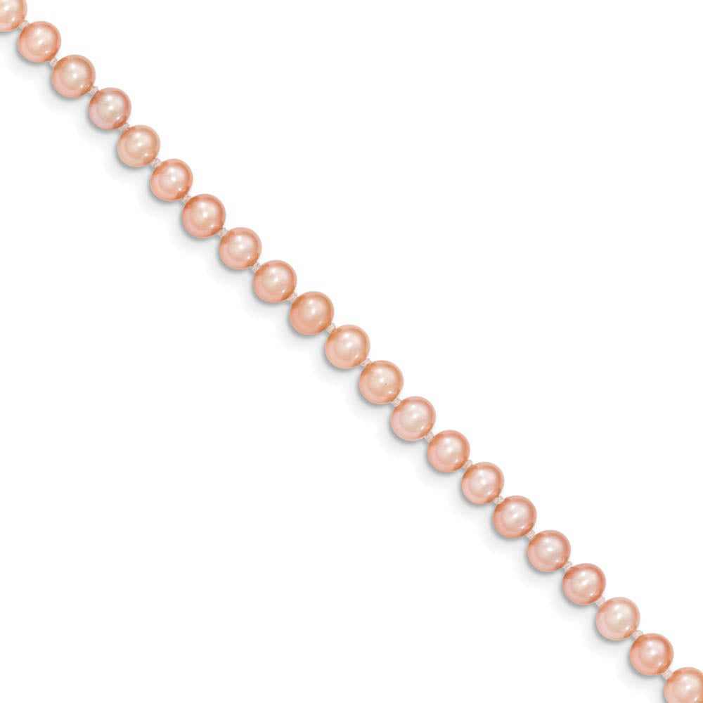 4-5mm, Pink FW Cultured Pearl & 14k Yellow Gold Clasp Necklace