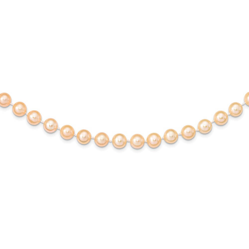 8-9mm, Pink FW Cultured Pearl & 14k Yellow Gold Clasp Necklace