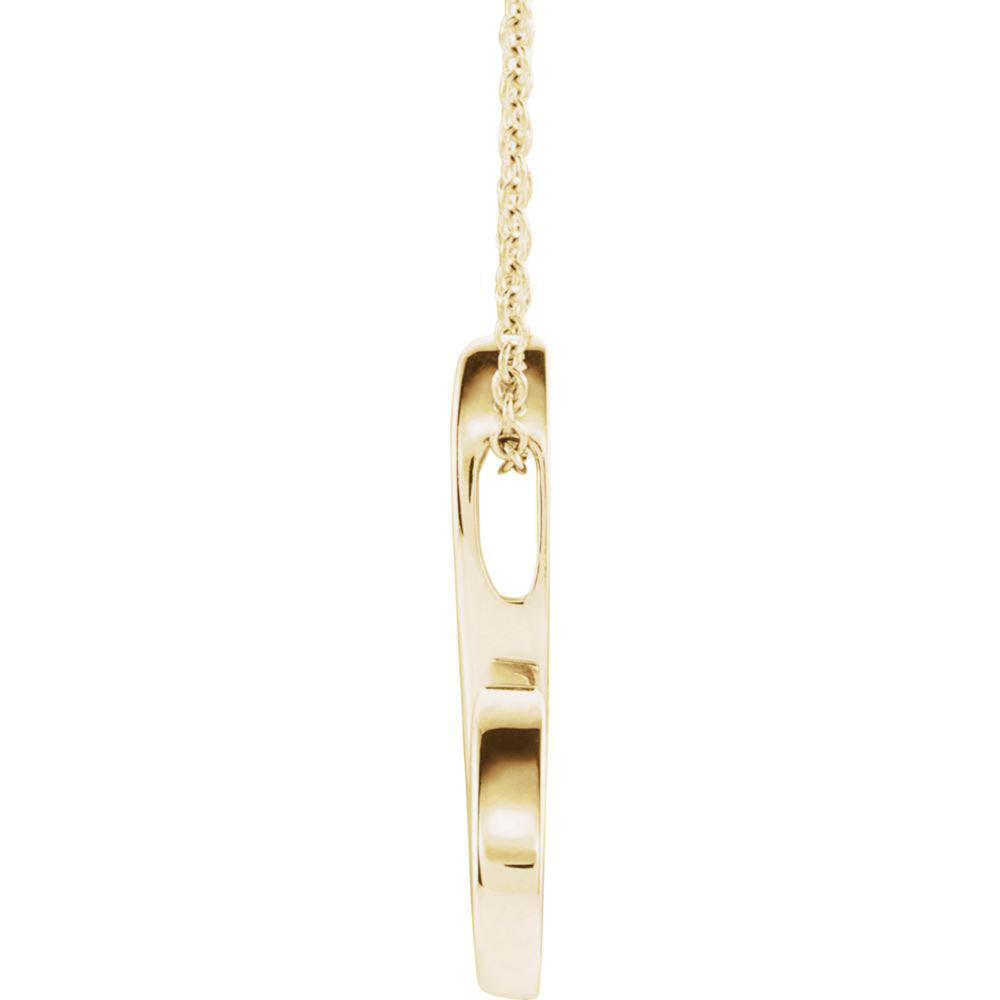 Alternate view of the 14k Yellow Gold Freeform Hook Adjustable Necklace, 16-18 Inch by The Black Bow Jewelry Co.