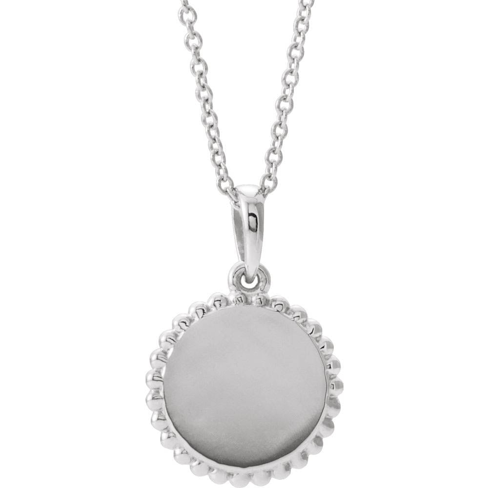 Alternate view of the Sterling Silver Eye of Horus 12mm Disc Necklace, 16-18 Inch by The Black Bow Jewelry Co.