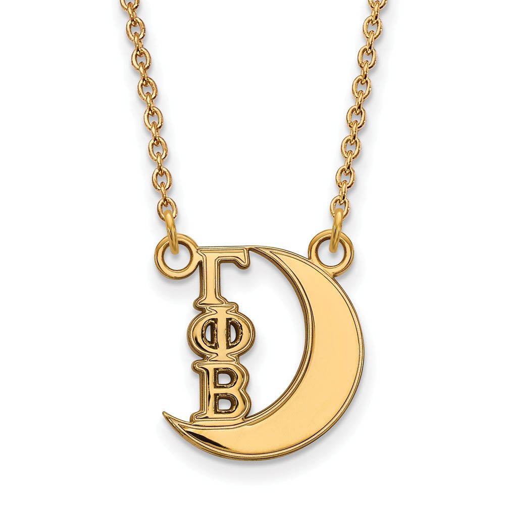14K Plated Silver Gamma Phi Beta XS (Tiny) Necklace, Item N15065 by The Black Bow Jewelry Co.