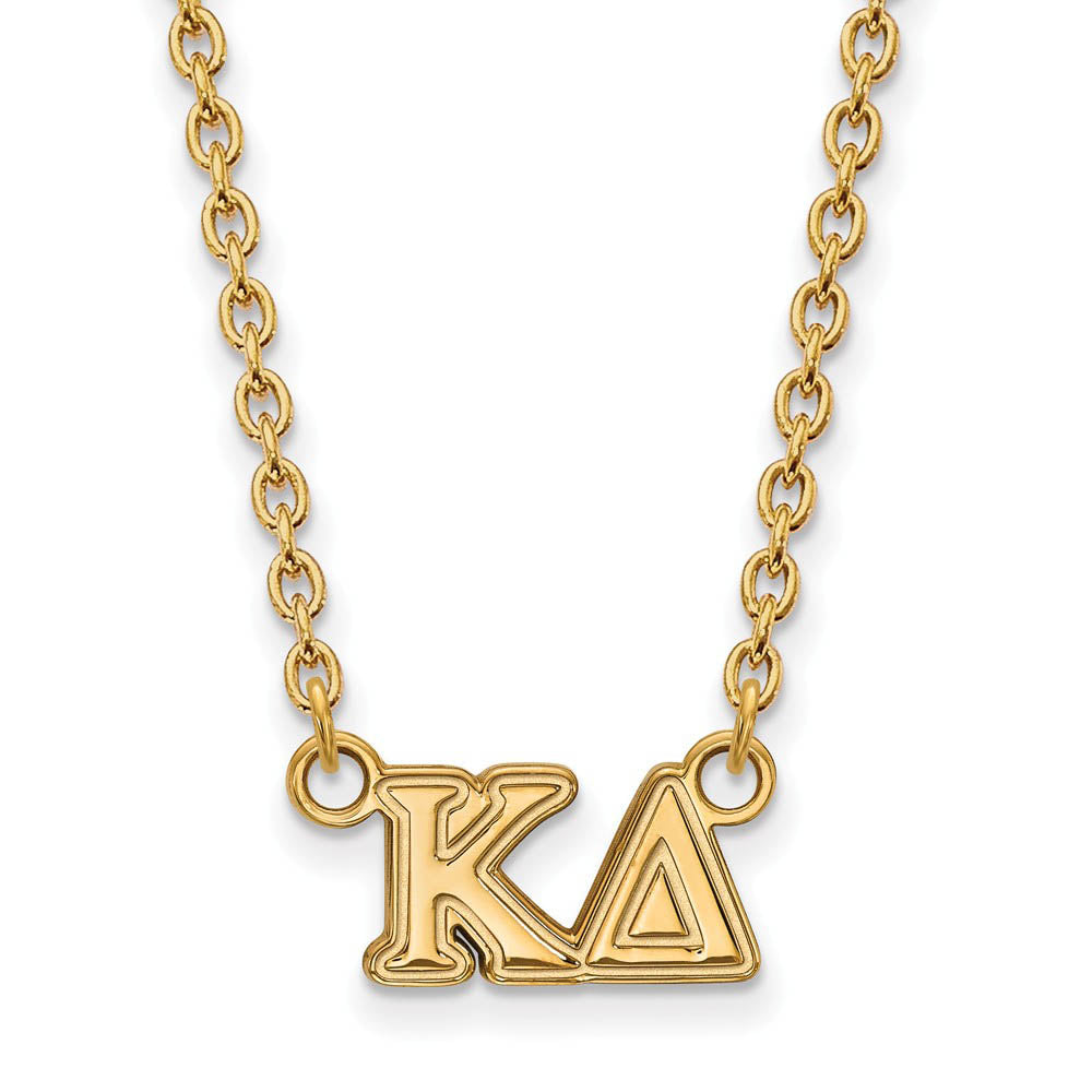 14K Plated Silver Kappa Delta Medium Necklace, Item N15109 by The Black Bow Jewelry Co.