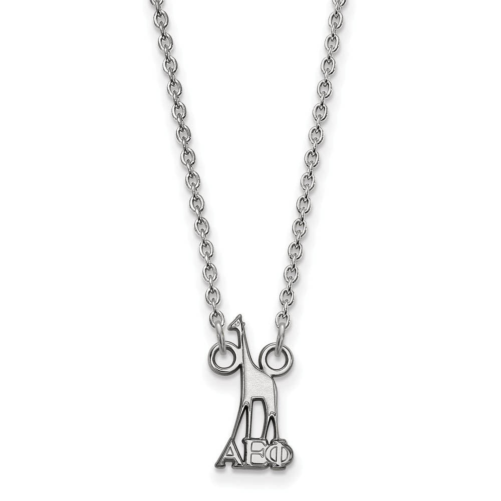 Sterling Silver Alpha Epsilon Phi XS (Tiny) Necklace, Item N15122 by The Black Bow Jewelry Co.