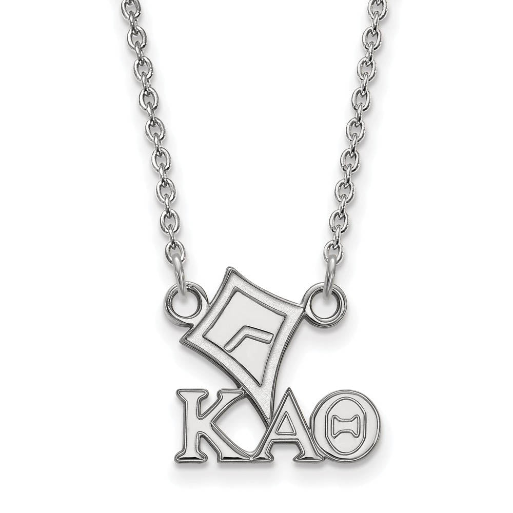 Sterling Silver Kappa Alpha Theta XS (Tiny) Necklace, Item N15160 by The Black Bow Jewelry Co.