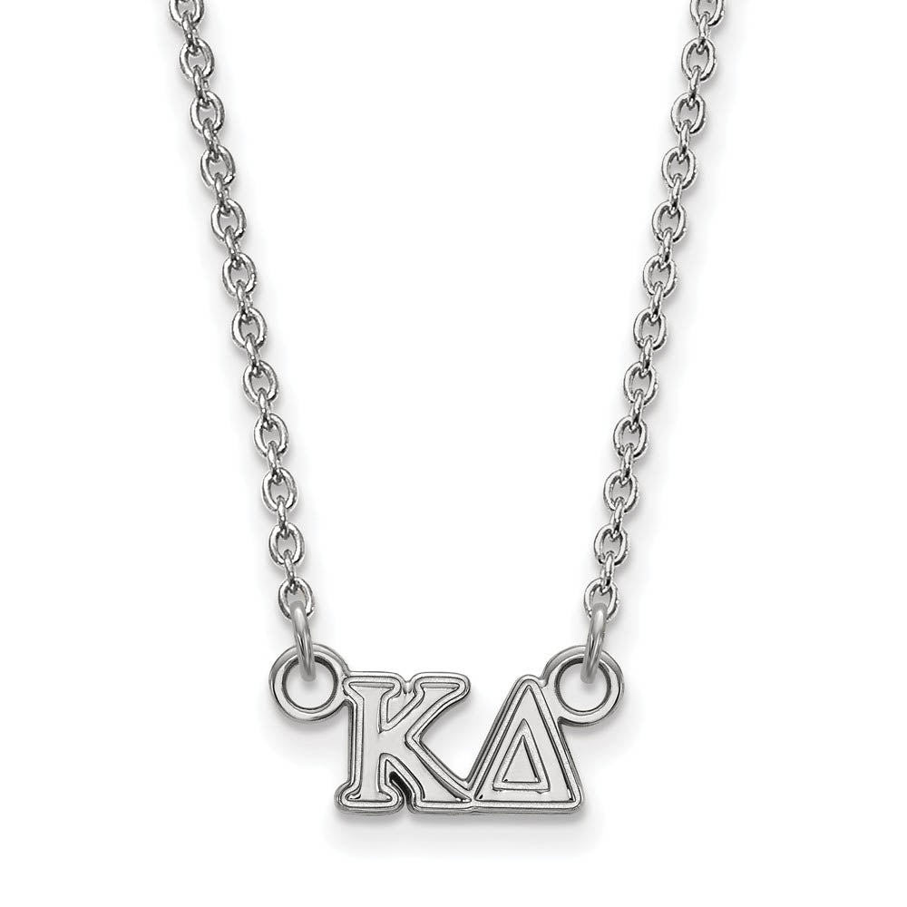 Sterling Silver Kappa Delta XS (Tiny) Greek Letters Necklace, Item N15161 by The Black Bow Jewelry Co.