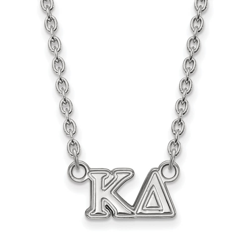Sterling Silver Kappa Delta Medium Necklace, Item N15162 by The Black Bow Jewelry Co.