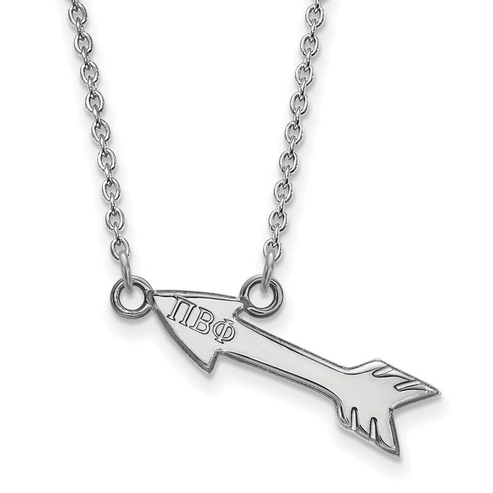 Sterling Silver Pi Beta Phi XS (Tiny) Necklace, Item N15175 by The Black Bow Jewelry Co.