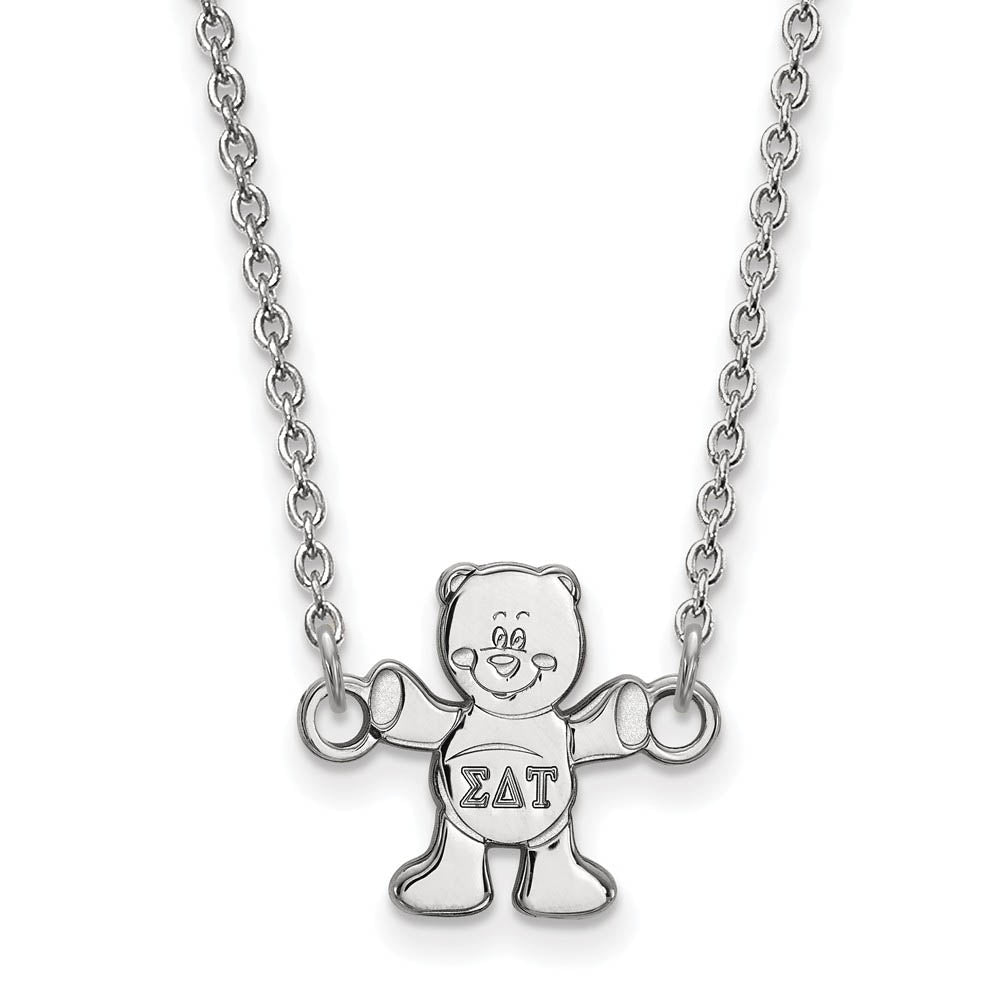 Sterling Silver Sigma Delta Tau XS (Tiny) Necklace, Item N15178 by The Black Bow Jewelry Co.