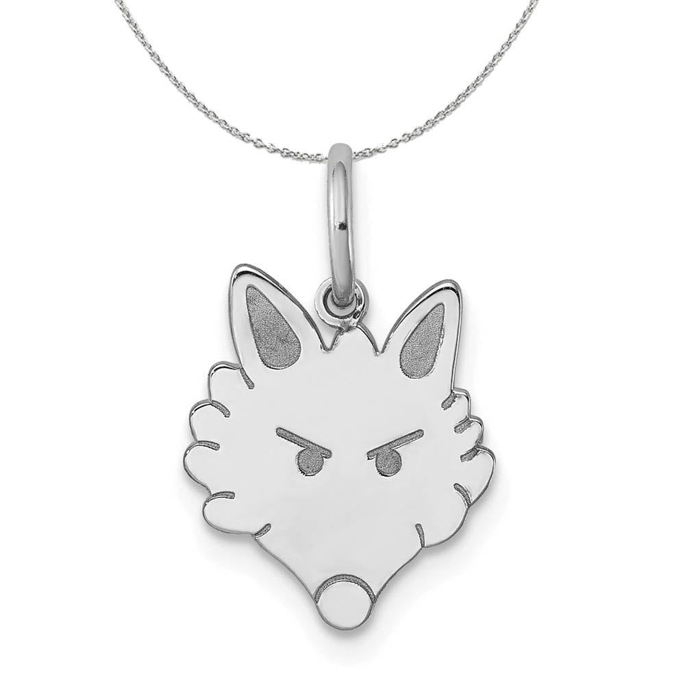 Sterling Silver Fox Head Charm or Necklace, Item N15766 by The Black Bow Jewelry Co.