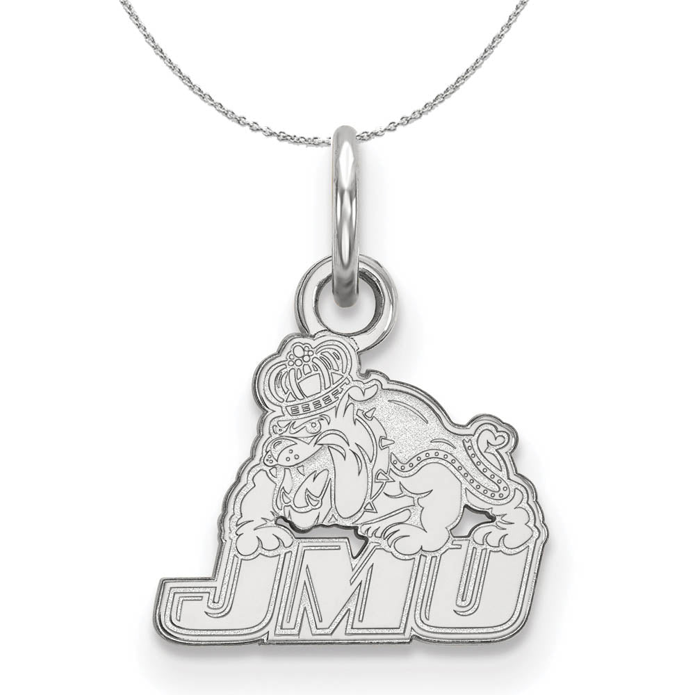 Sterling Silver James Madison U XS (Tiny) Pendant Necklace, Item N16455 by The Black Bow Jewelry Co.