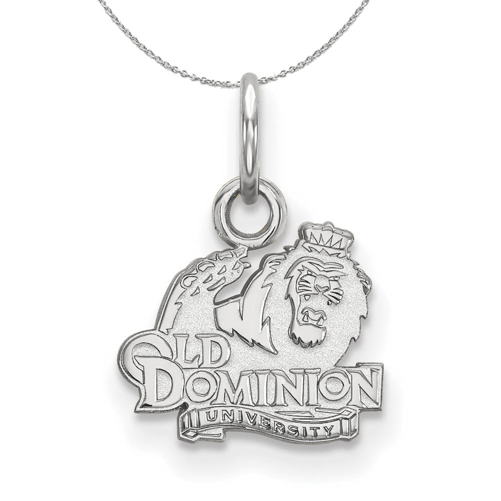 Sterling Silver Old Dominion U. XS (Tiny) Pendant Necklace, Item N16465 by The Black Bow Jewelry Co.