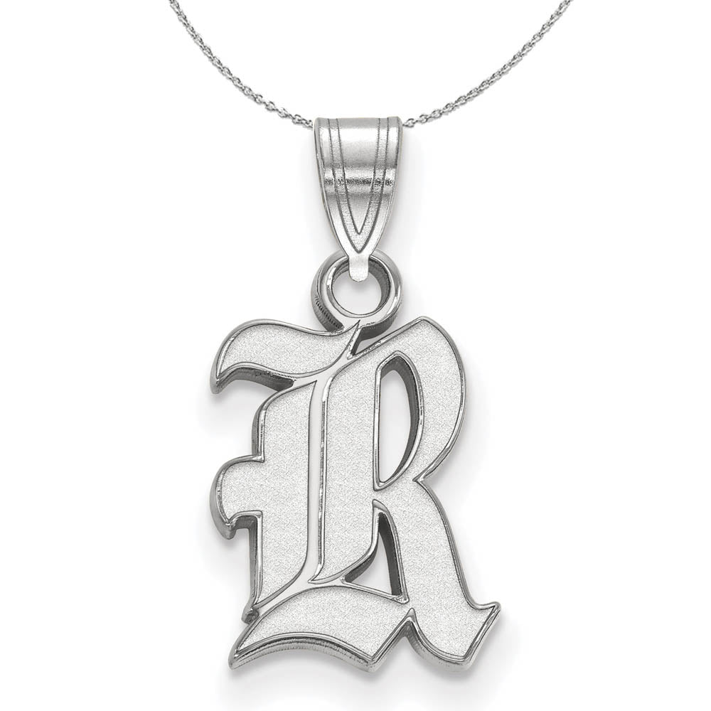 Sterling Silver Rice U. Owls Small Pendant Necklace, Item N16507 by The Black Bow Jewelry Co.