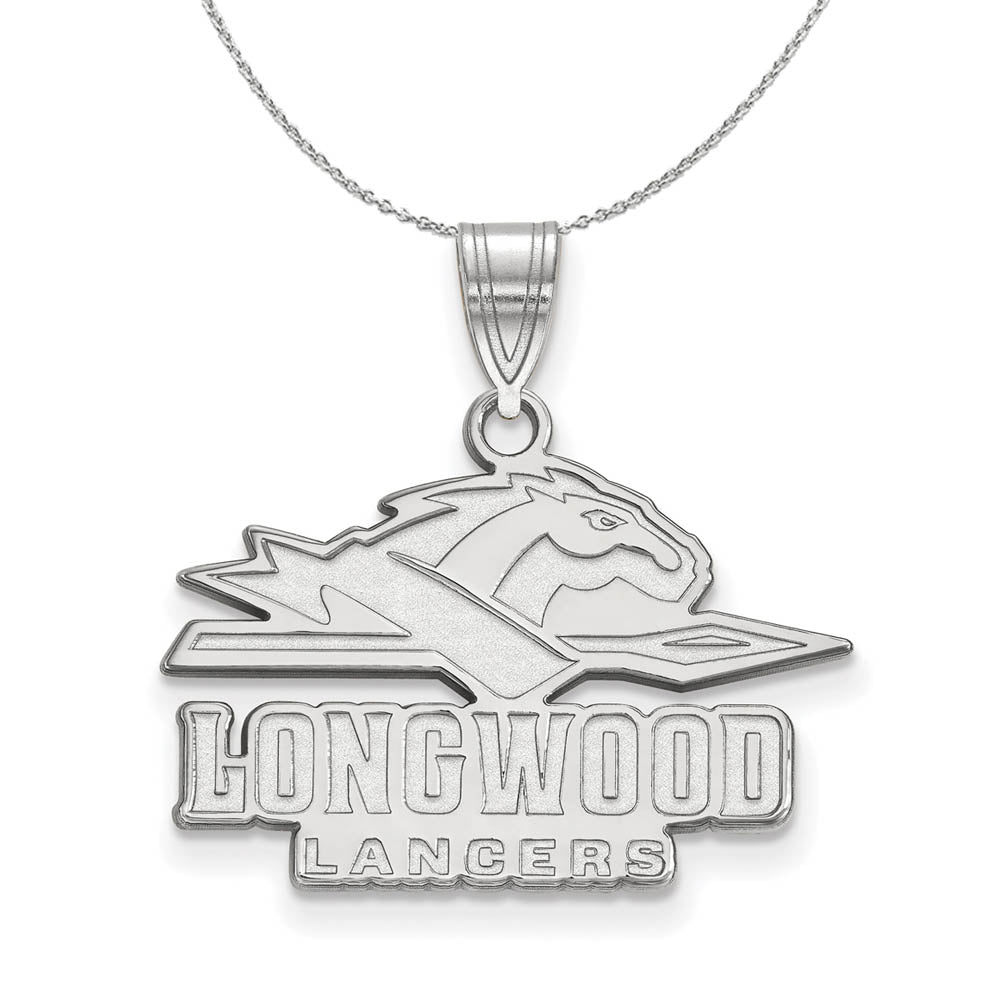 Sterling Silver Longwood U Medium Pendant Necklace, Item N16522 by The Black Bow Jewelry Co.