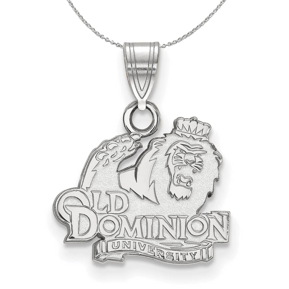 Sterling Silver Old Dominion U. Small Mascot Pendant Necklace, Item N16527 by The Black Bow Jewelry Co.