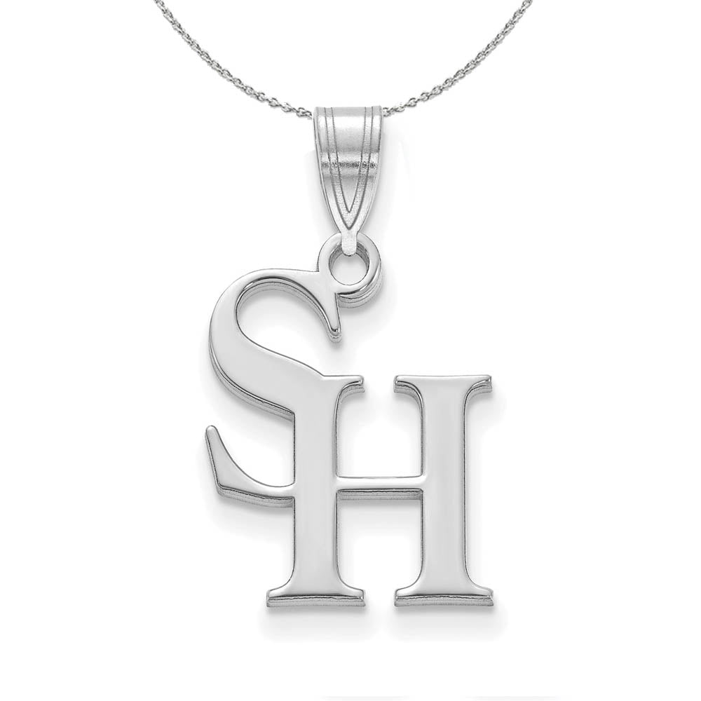 Sterling Silver Sam Houston State Small Pendant Necklace, Item N16534 by The Black Bow Jewelry Co.