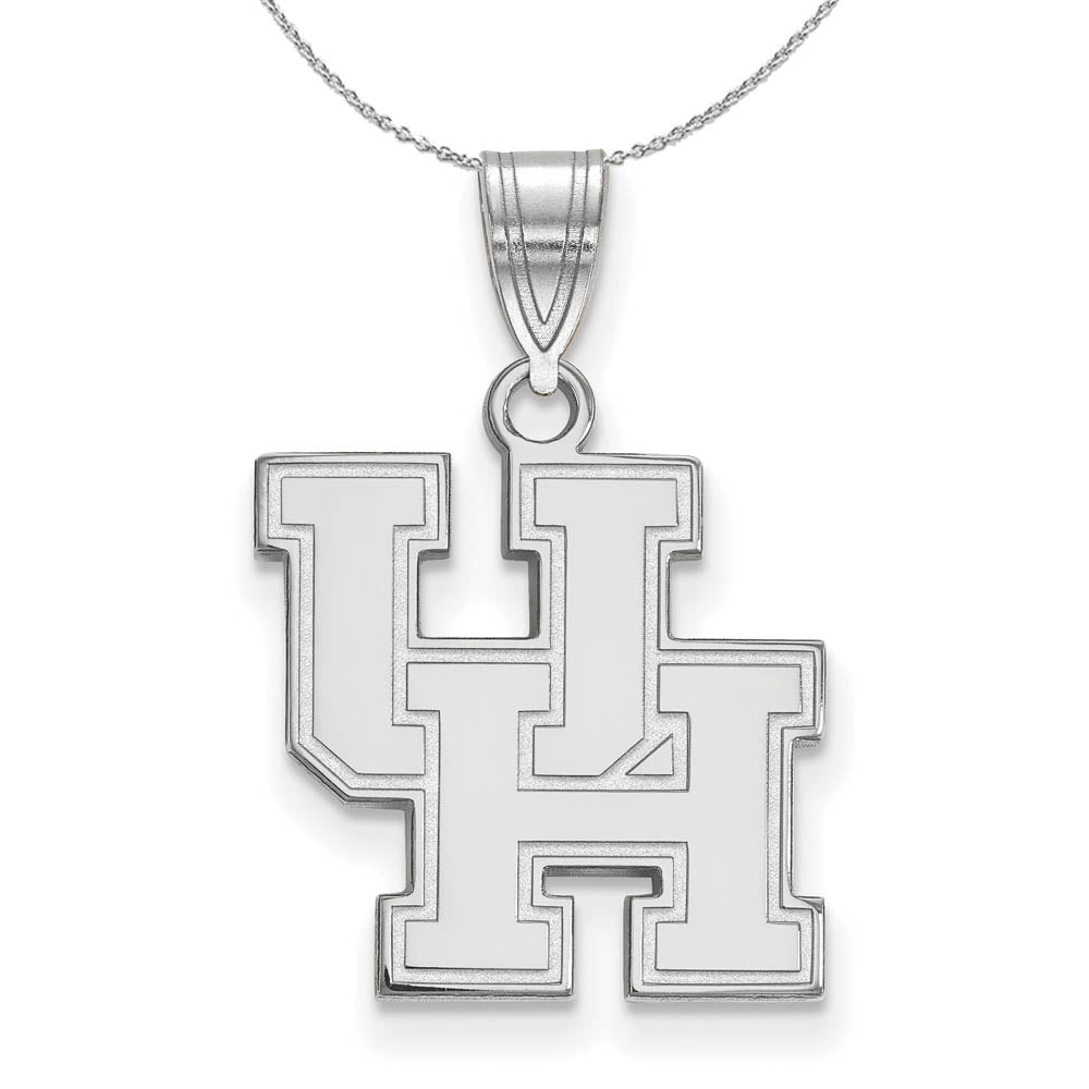Sterling Silver U. of Houston Md 'UH' Pendant Necklace, Item N16591 by The Black Bow Jewelry Co.