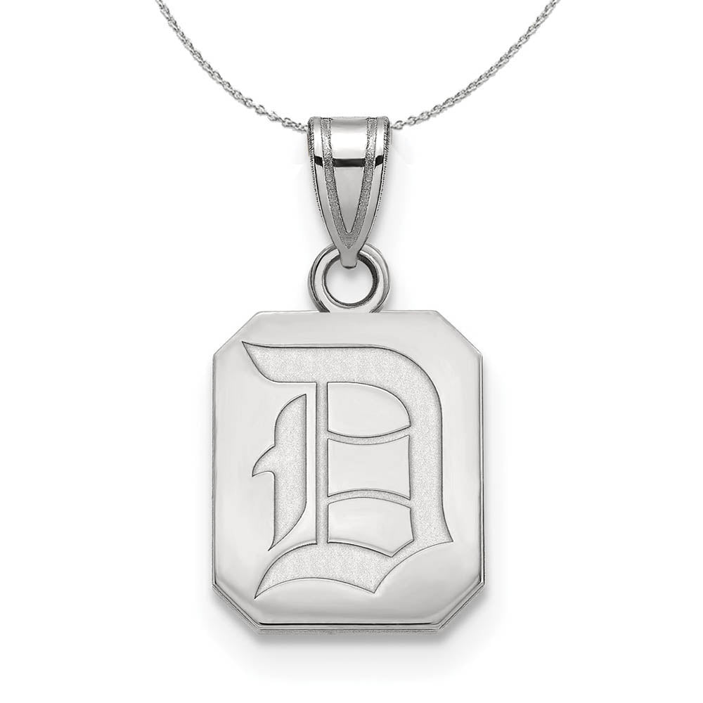 Sterling Silver Duquesne U Small Pendant Necklace, Item N16608 by The Black Bow Jewelry Co.