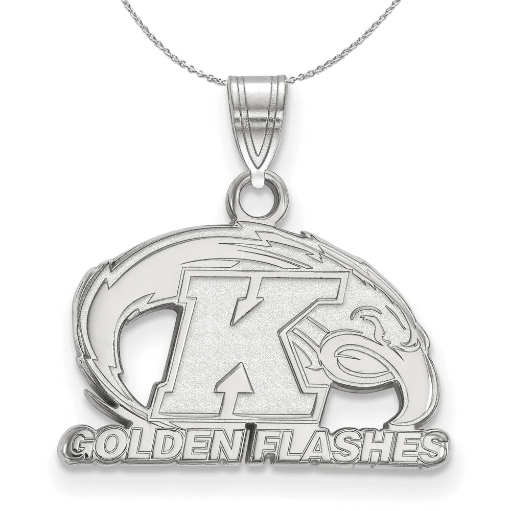 Sterling Silver Kent State Small Pendant Necklace, Item N16610 by The Black Bow Jewelry Co.
