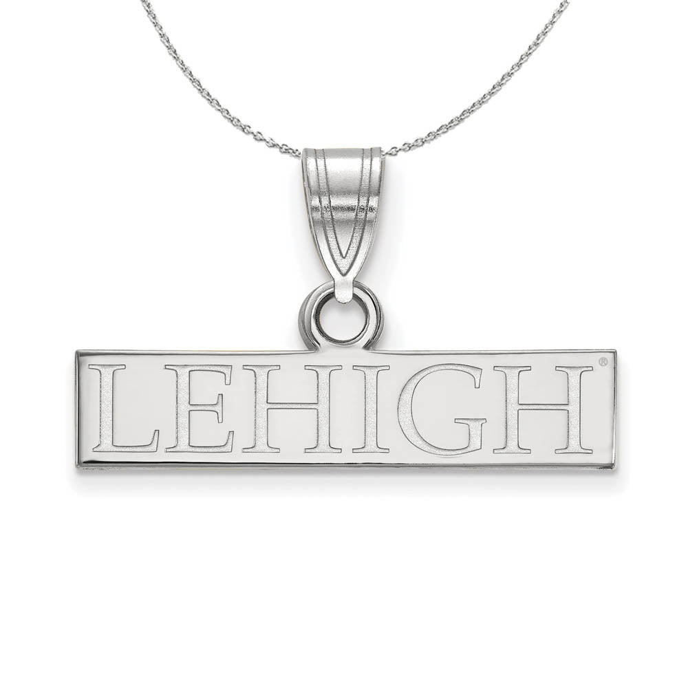 Sterling Silver Lehigh U Small Pendant Necklace, Item N16611 by The Black Bow Jewelry Co.