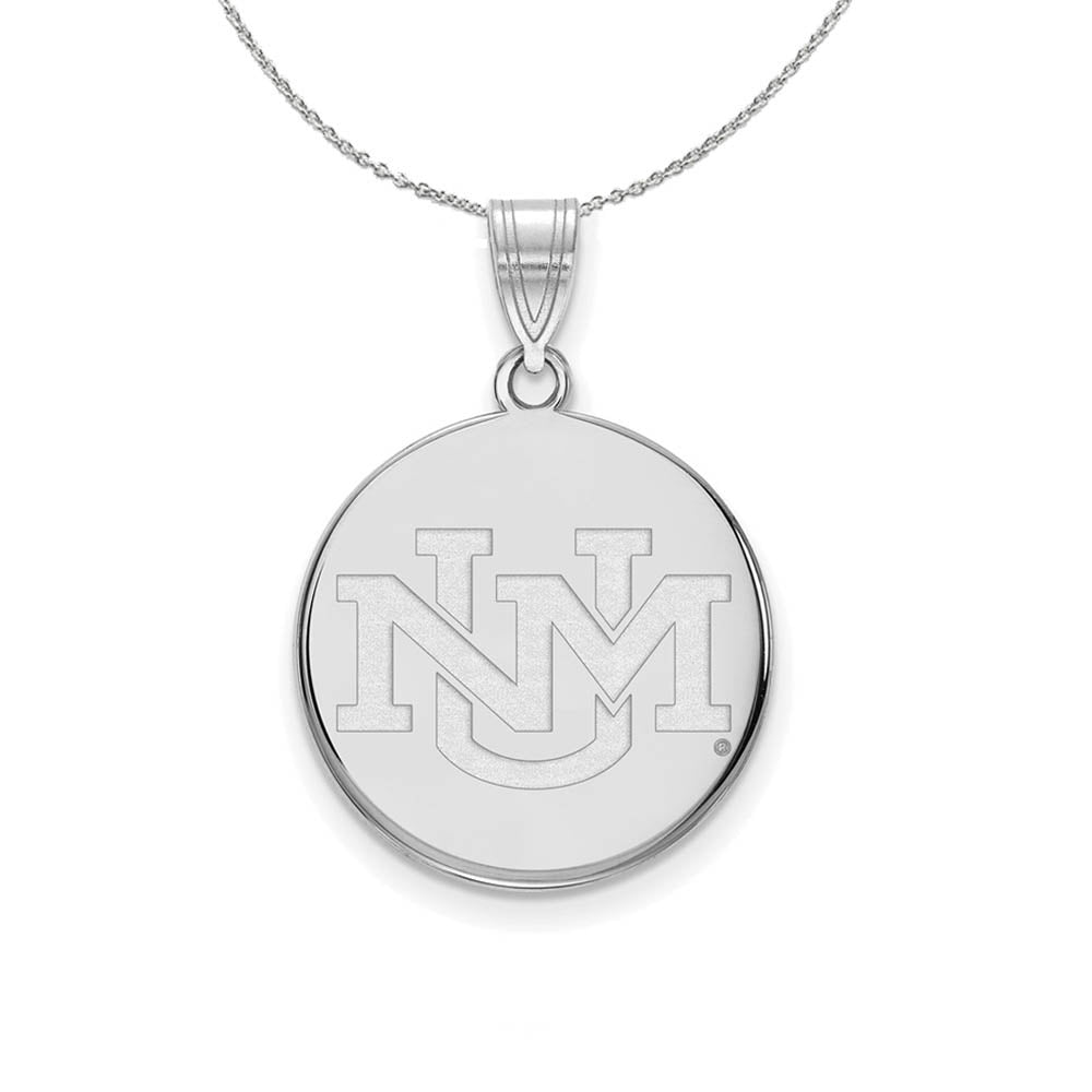 Sterling Silver U. of New Mexico Small Pendant Necklace, Item N16615 by The Black Bow Jewelry Co.