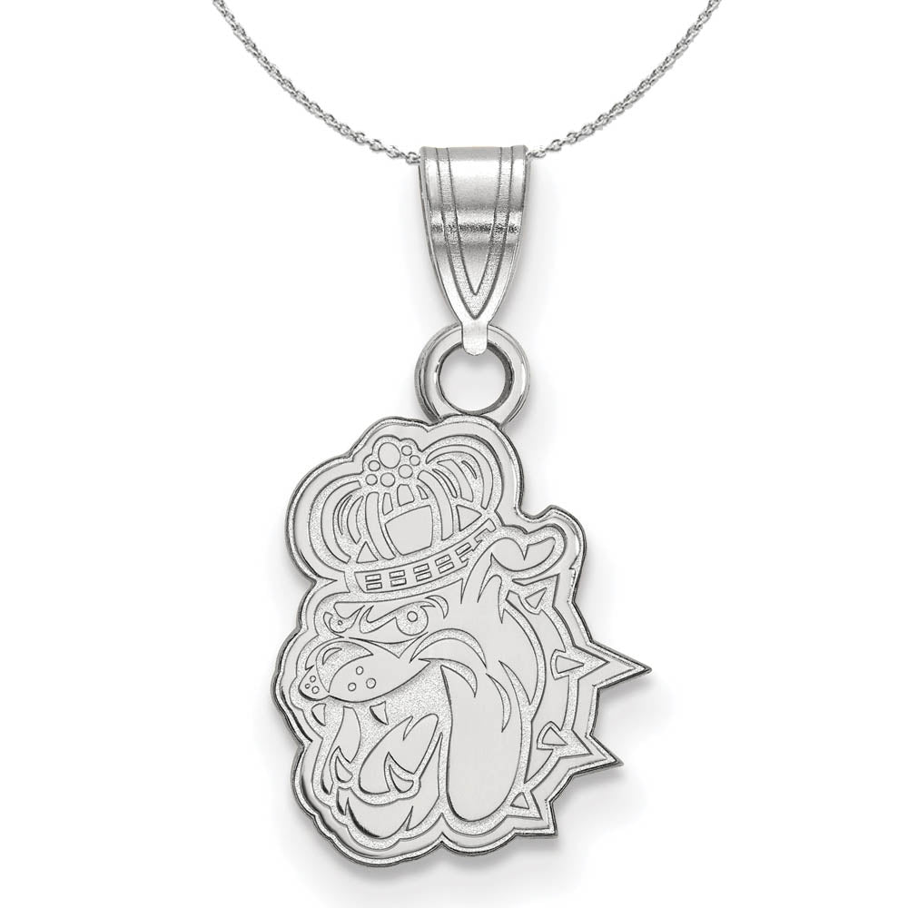 Sterling Silver James Madison U Sm Pendant Necklace, Item N16634 by The Black Bow Jewelry Co.