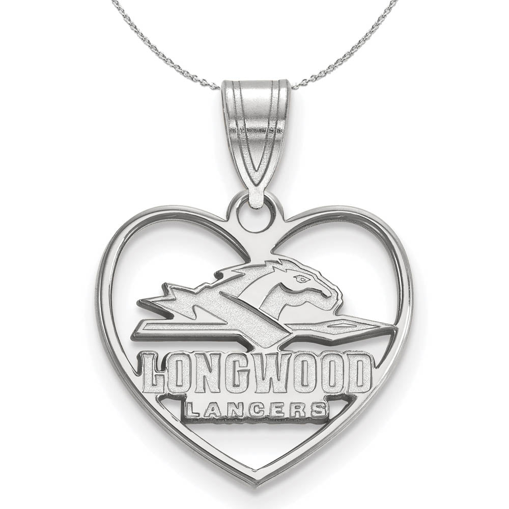 Sterling Silver Longwood U Heart Pendant Necklace, Item N16649 by The Black Bow Jewelry Co.