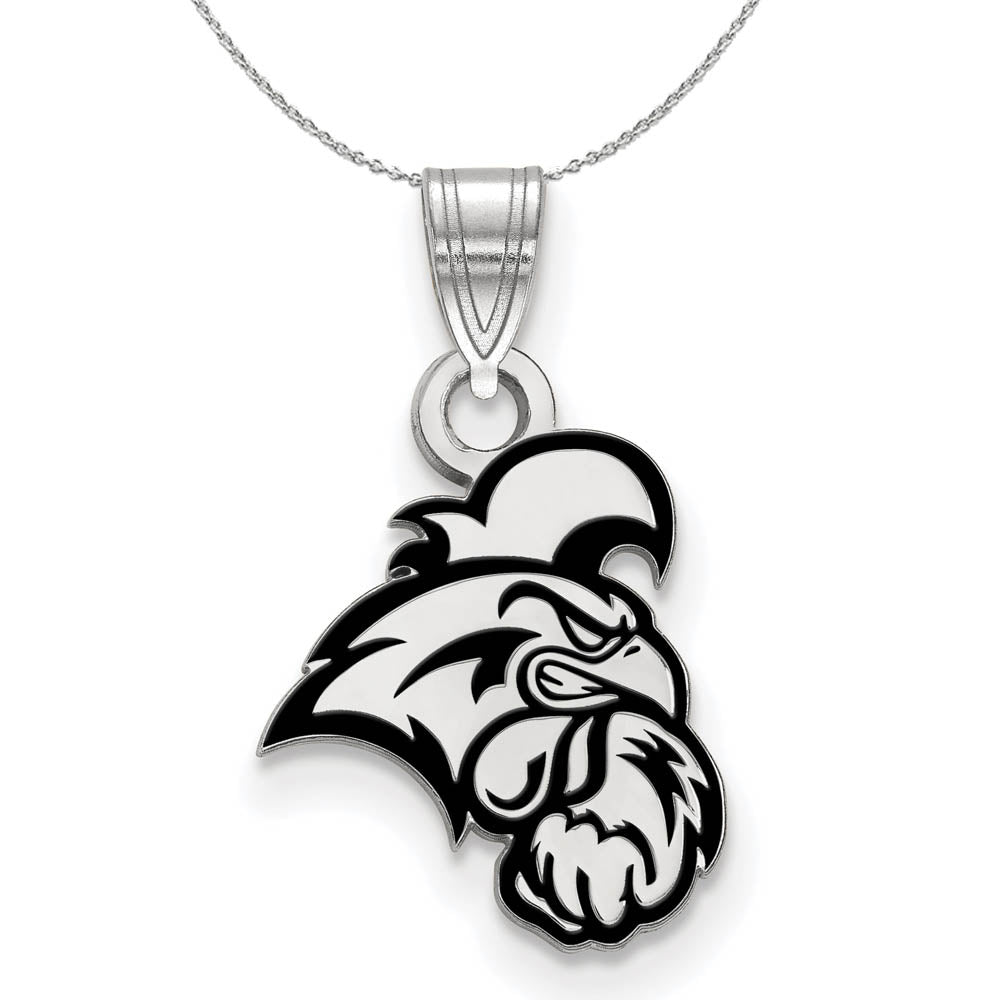 Sterling Silver Coastal Carolina U Small Enamel Pendant Necklace, Item N16681 by The Black Bow Jewelry Co.