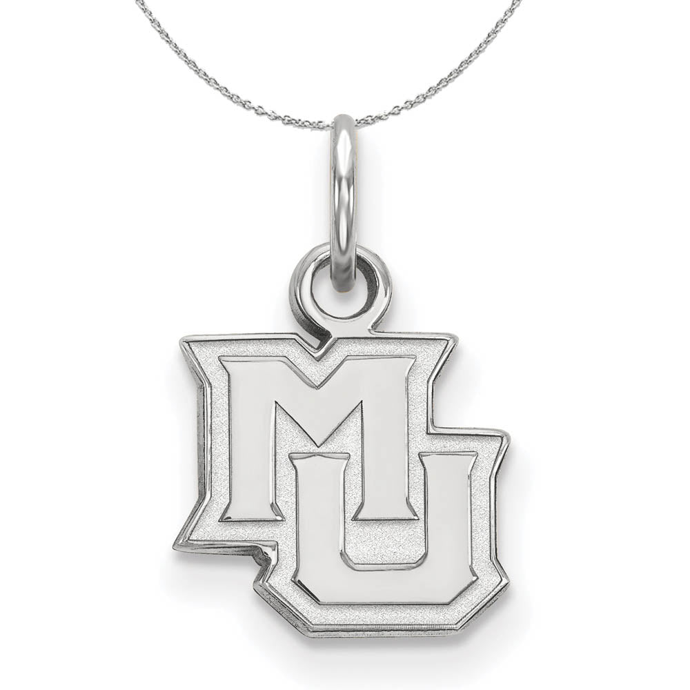 Sterling Silver Marquette U XS (Tiny) Pendant Necklace, Item N16684 by The Black Bow Jewelry Co.