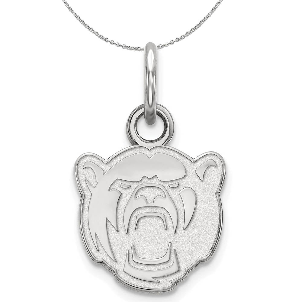 Sterling Silver Baylor U. XS (Tiny) Pendant Necklace, Item N16779 by The Black Bow Jewelry Co.