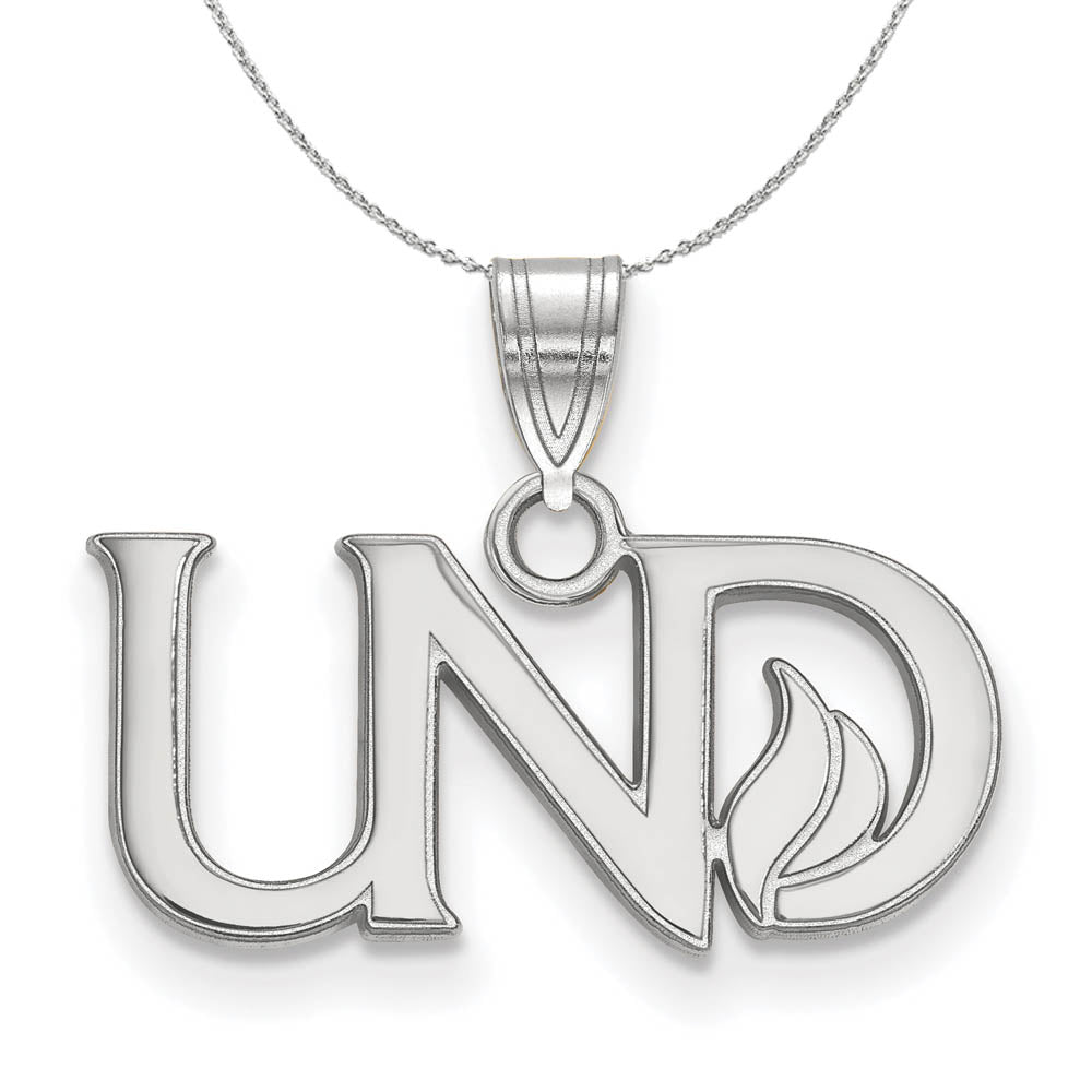 Sterling Silver North Dakota Small Pendant Necklace, Item N16799 by The Black Bow Jewelry Co.