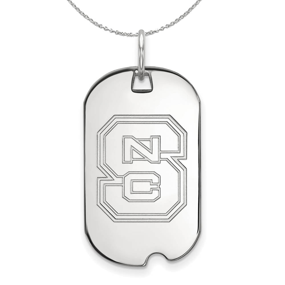 Sterling Silver North Carolina Dog Tag Necklace, Item N16804 by The Black Bow Jewelry Co.