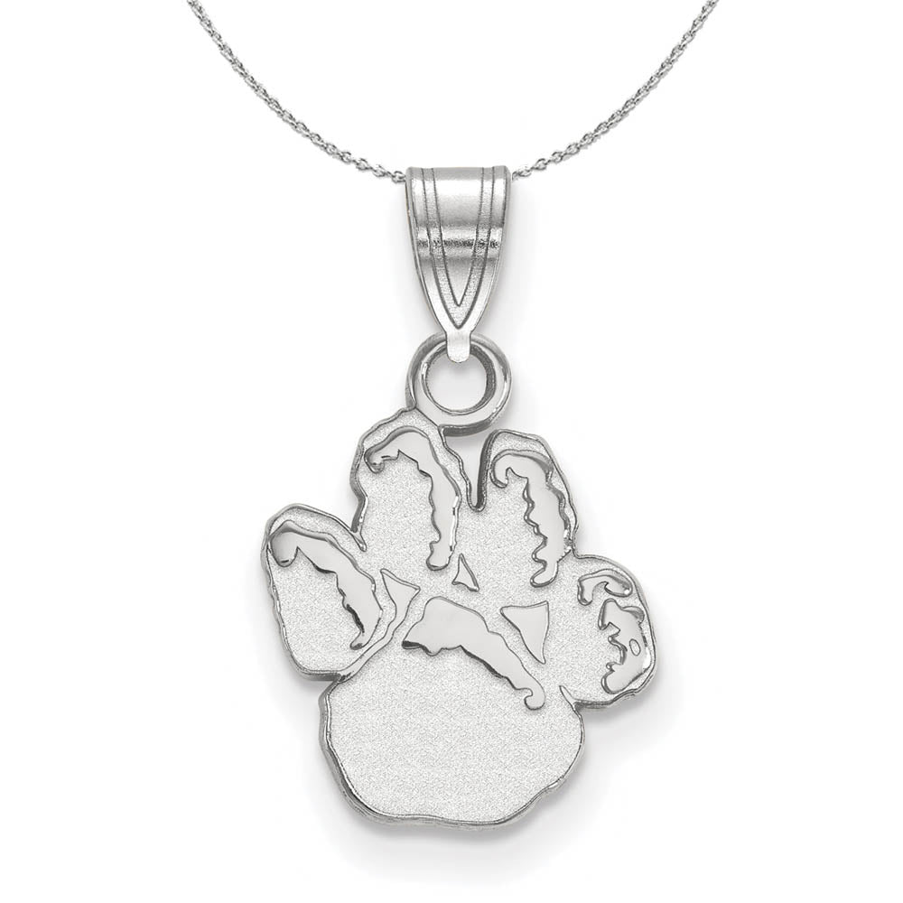 Sterling Silver U. of Pittsburgh Small Pendant Necklace, Item N16892 by The Black Bow Jewelry Co.