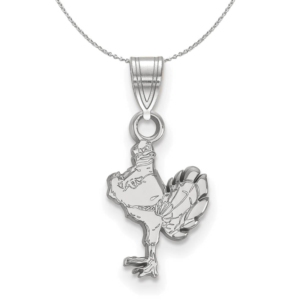 Sterling Silver Virginia Tech Small Necklace, Item N16895 by The Black Bow Jewelry Co.