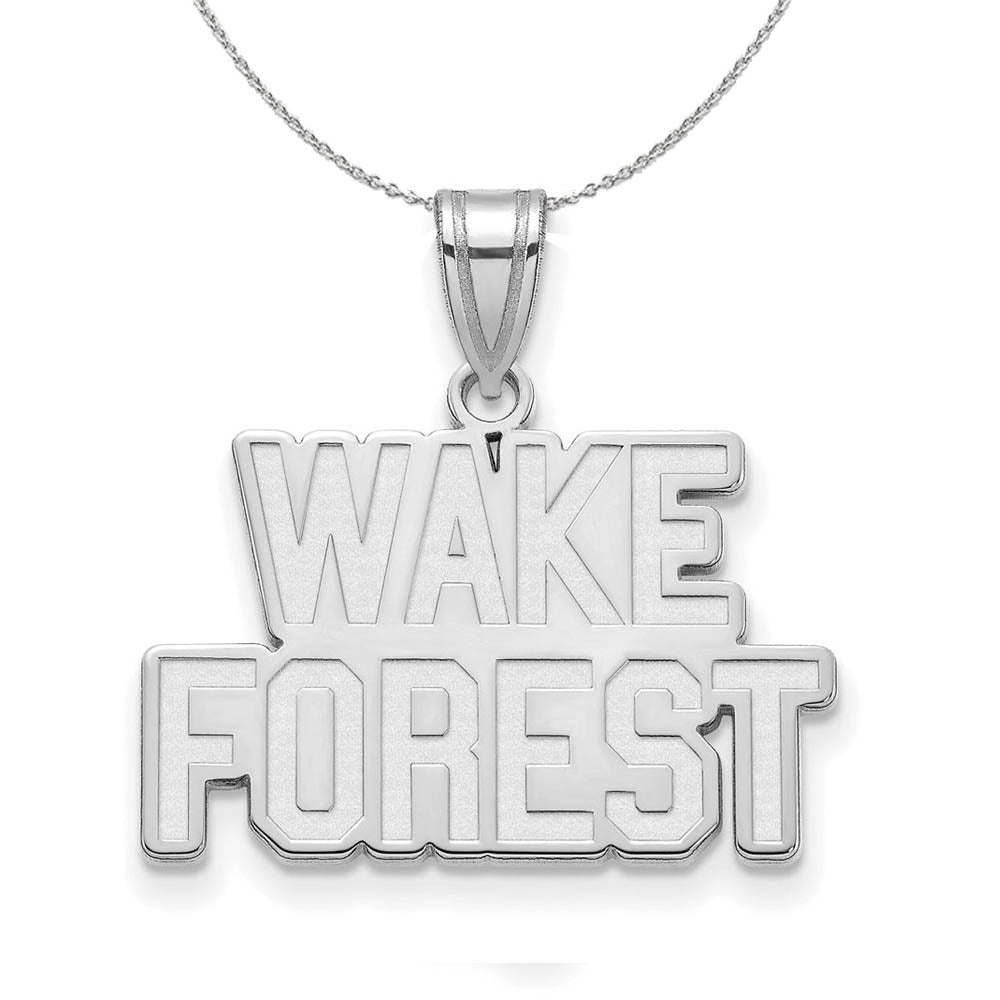 Sterling Silver Wake Forest U. Small Necklace, Item N16896 by The Black Bow Jewelry Co.