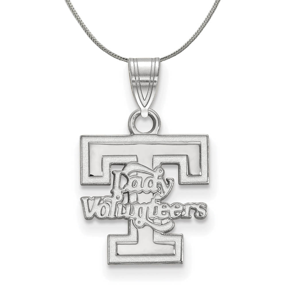 Sterling Silver U of Tennessee Small Lady Vols Necklace, Item N16912 by The Black Bow Jewelry Co.