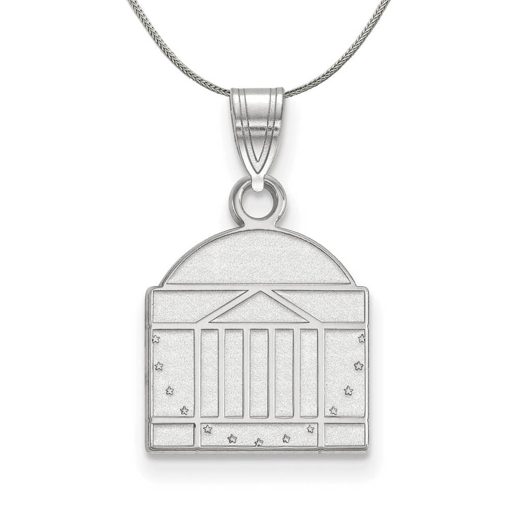 Sterling Silver U. of Virginia Small Pendant Necklace, Item N16979 by The Black Bow Jewelry Co.