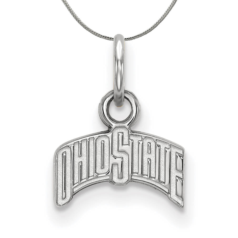 Sterling Silver Ohio State XS (Tiny) Pendant Necklace, Item N16982 by The Black Bow Jewelry Co.