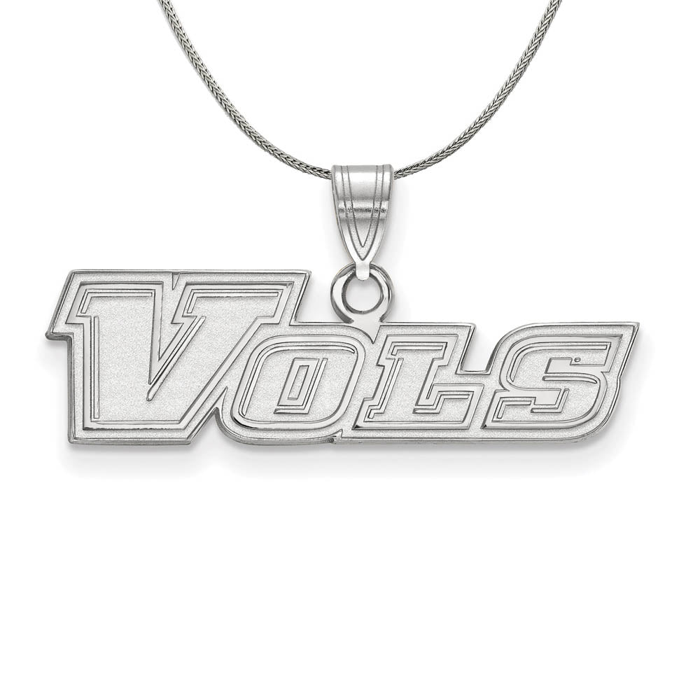 Sterling Silver U. of Tennessee Small 'VOLS' Necklace, Item N16992 by The Black Bow Jewelry Co.