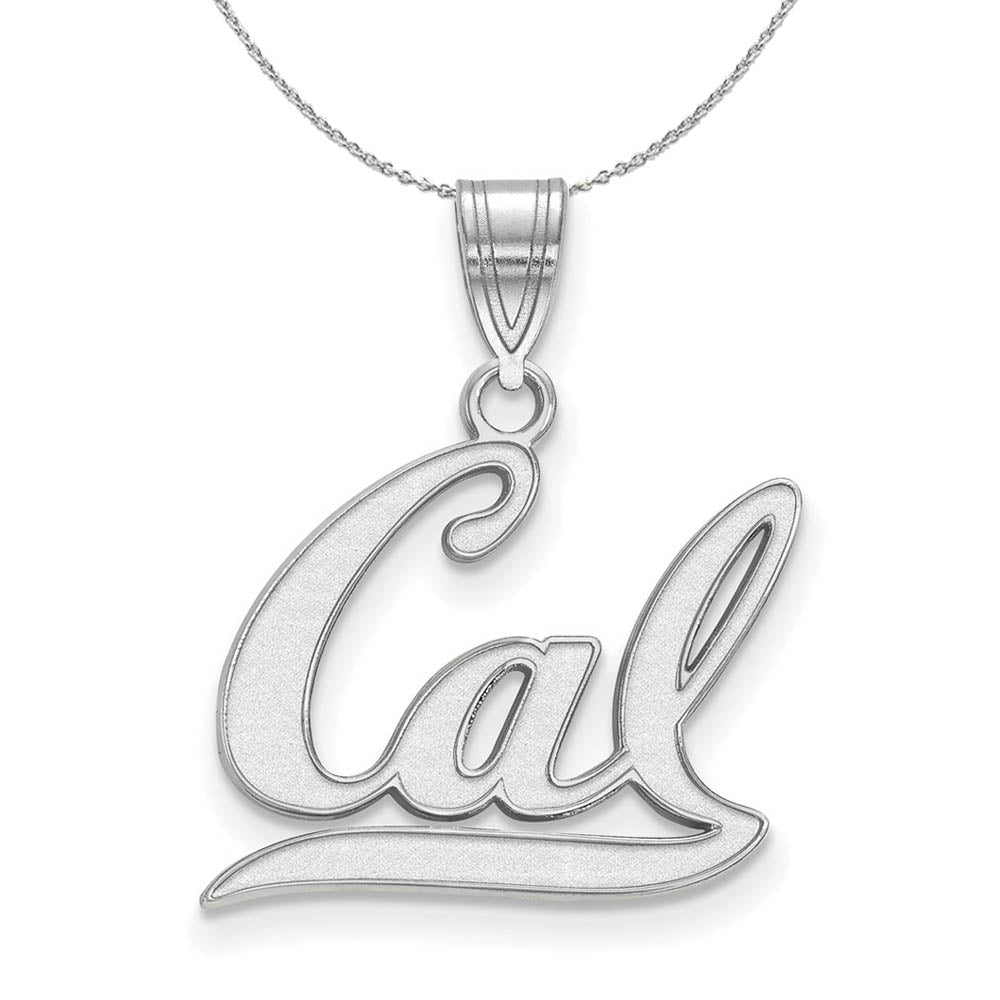 Sterling Silver California Berkeley Medium 'Cal' Pendant Necklace, Item N17117 by The Black Bow Jewelry Co.