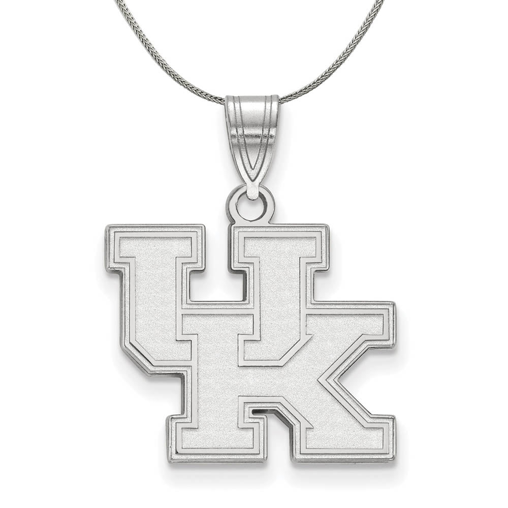 Sterling Silver U. of Kentucky Medium 'UK' Necklace, Item N17125 by The Black Bow Jewelry Co.
