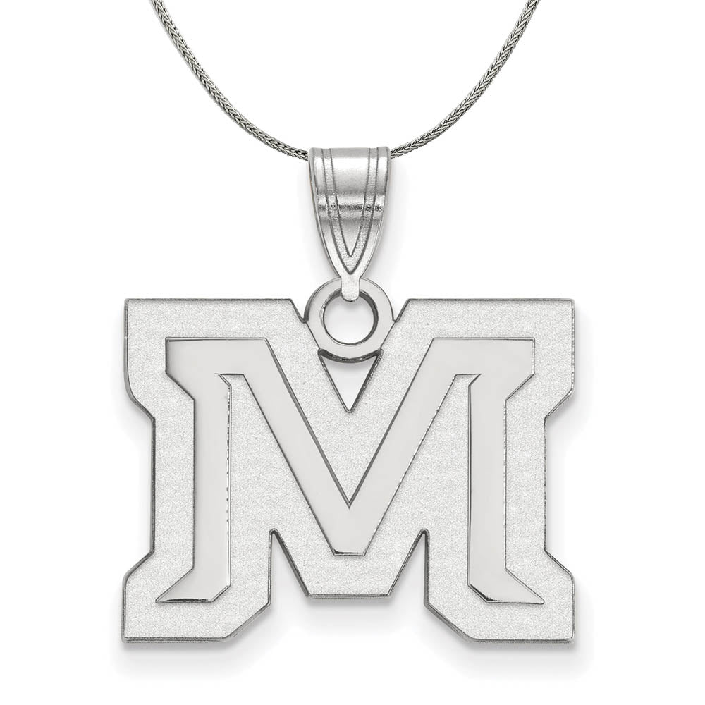 Sterling Silver Montana State Medium Pendant Necklace, Item N17167 by The Black Bow Jewelry Co.