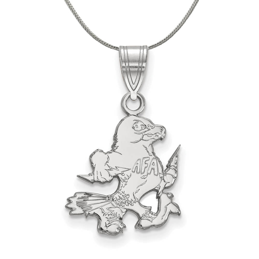 Sterling Silver Air Force Academy Medium Pendant Necklace, Item N17179 by The Black Bow Jewelry Co.