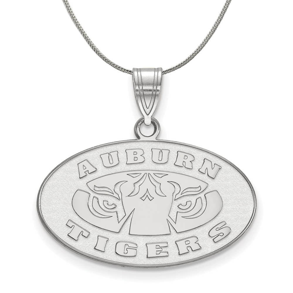 Sterling Silver Auburn U. Medium Pendant Necklace, Item N17221 by The Black Bow Jewelry Co.