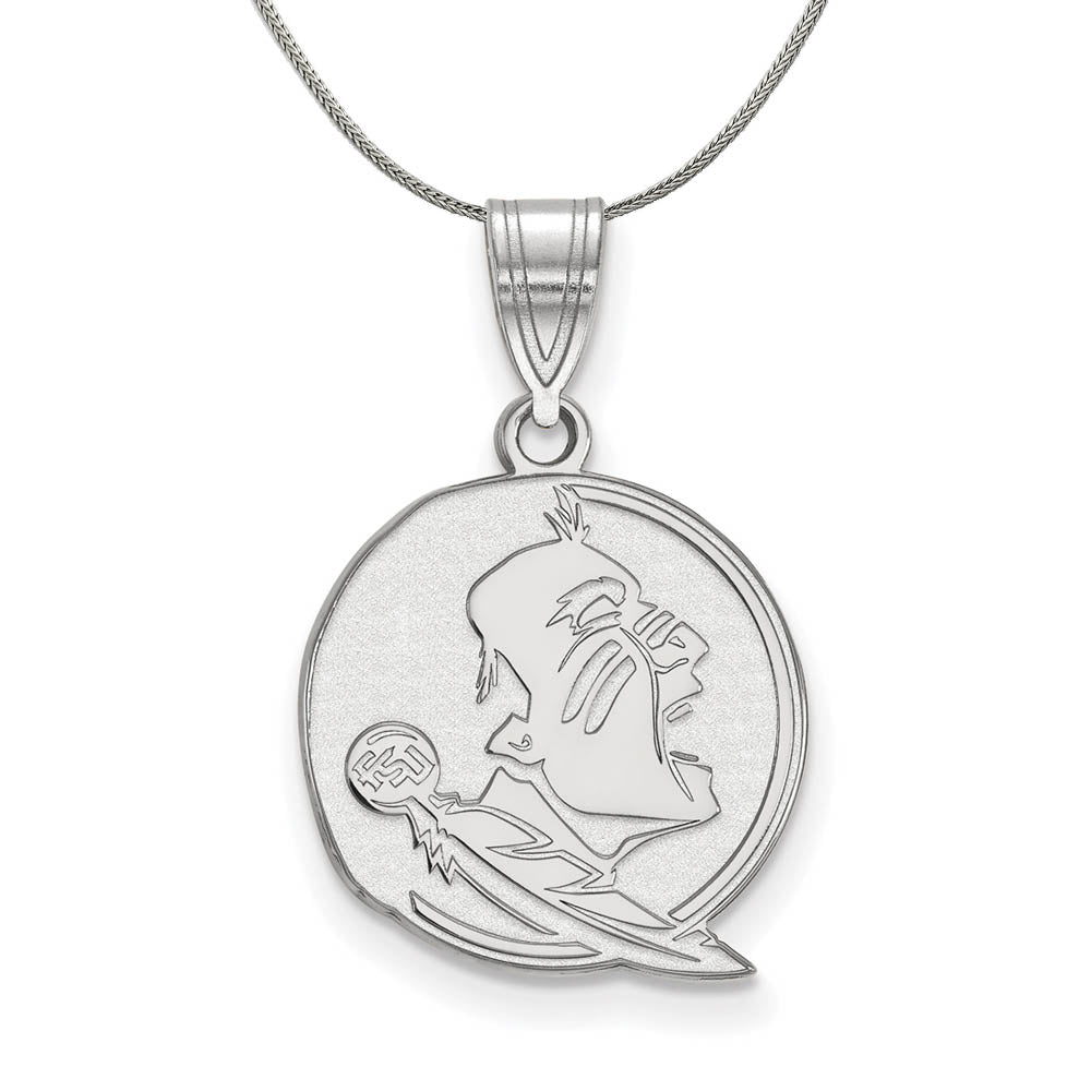 Sterling Silver Florida State Medium Necklace, Item N17222 by The Black Bow Jewelry Co.