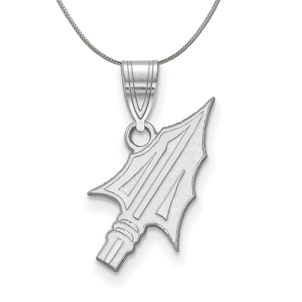 Sterling Silver Florida State Medium Pendant Necklace, Item N17258 by The Black Bow Jewelry Co.