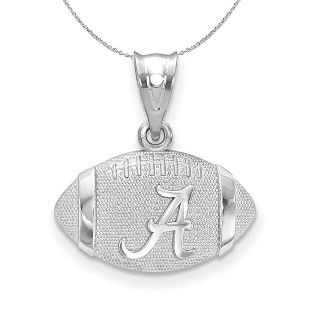 Sterling Silver The U. of Alabama 3D Football w Logo Necklace, Item N17319 by The Black Bow Jewelry Co.