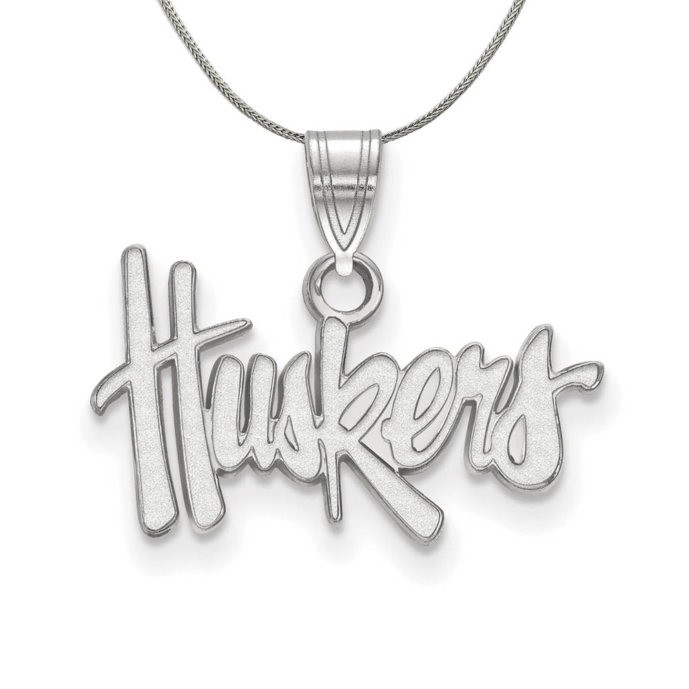 Sterling Silver U of Nebraska Small Huskers Necklace, Item N17450 by The Black Bow Jewelry Co.
