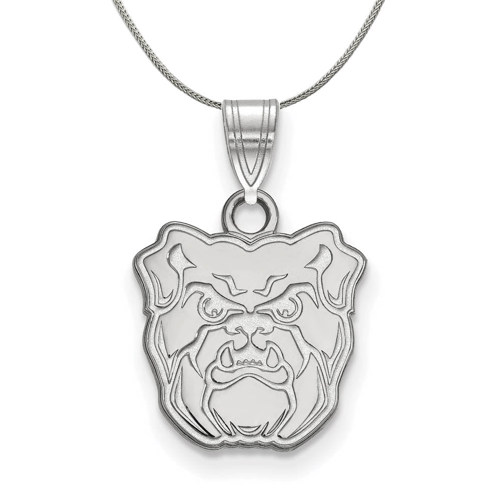 Sterling Silver Butler U Small Pendant Necklace, Item N17460 by The Black Bow Jewelry Co.